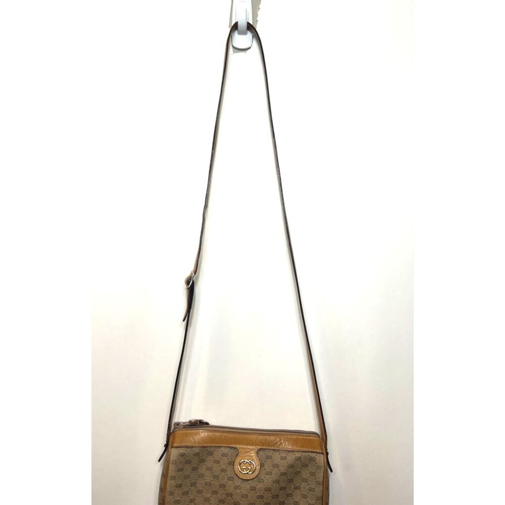Vintage Gucci GG Canvas & Leather Shoulder Bag Adjustable Strap - Picture 12 of 15